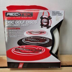 Rec-Tek Disc Golf Discs With Carry Caddy (Tek Level 3) NIB / NRFB